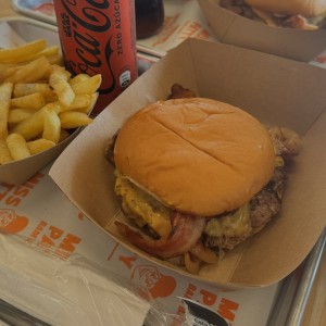 Bacon Bam Bam Doble con Papas