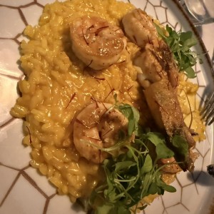 Risotto camaron y azafran