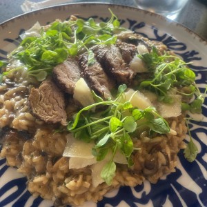 Rissotto di funghi con filete