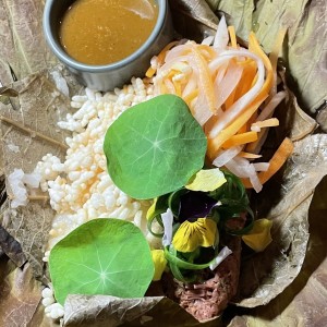 TAMAL STICKY RICE CON PATO