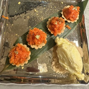 Carrot halva tart with Saffr 