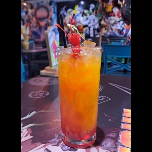 cóctel sin licor - mango y granadina 