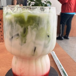Iced matcha latte