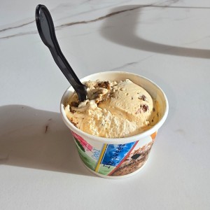 Helado de chocolate blanco