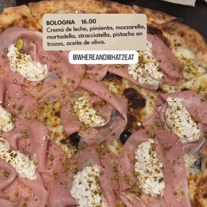 Pizza Bianca Bologna -$16