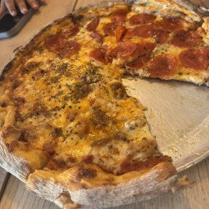 Mitad peperoni, mitad puerco