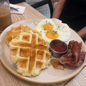 Waffle de yuca