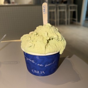Malabi con matcha