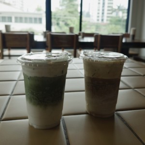 coconut matcha y iced latte 