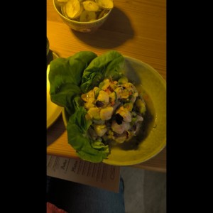ceviche de corvina con aguacate 
