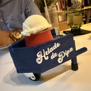 Helado de pipa artesanal