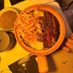 Arroz Jazmin con papas y carne