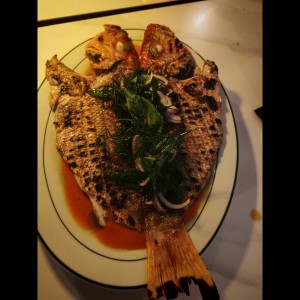 Pargo en salsa de romero