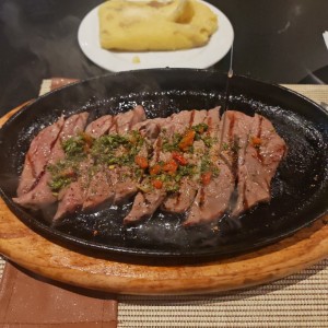 sirloin con pure