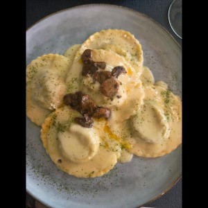 Raviolis rellenos de hongos