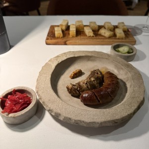 Chorizo raza y de pulpo/camaron