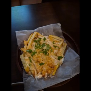 Papas francesas con queso