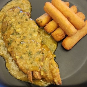 filete de corvina al ajillo