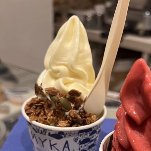 Yogurt de maracuya topin de granola 