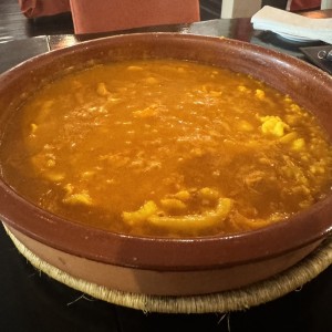 Arroz meloso de pescado y mariscos