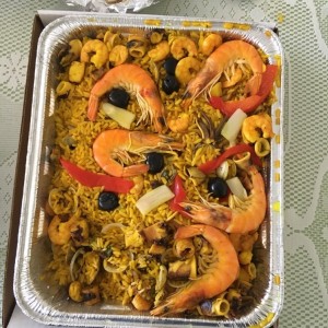 paella de mariscos ( 5 personas )