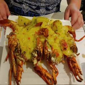 Platos Recomendados - Langostas Gratinadas excelente