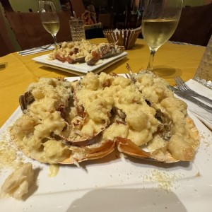 Mariscos - Langosta Gratinada