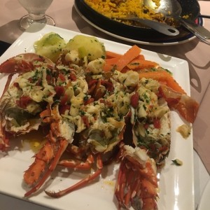 langosta con vegetales