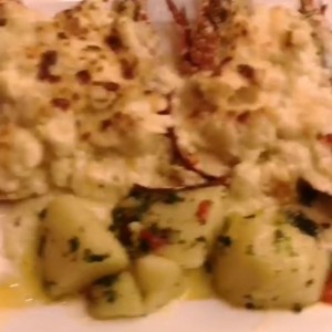 colas de langosta gratinadas