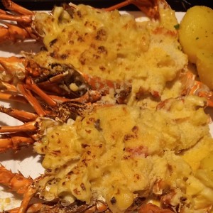 langostitas gratinadas con papas