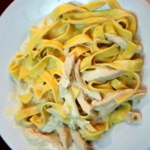 fetuccini con pollo