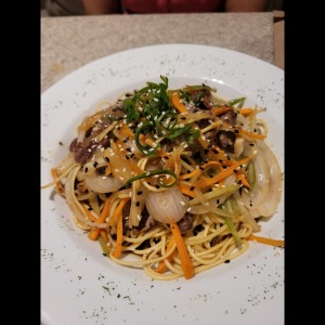 Filete de res al wok