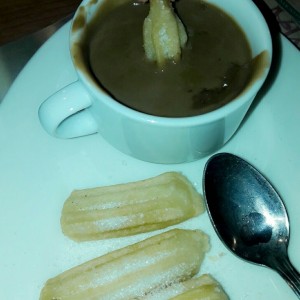 mini churros and chocolate