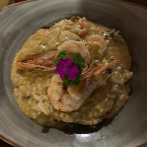 Risoto de langostinos