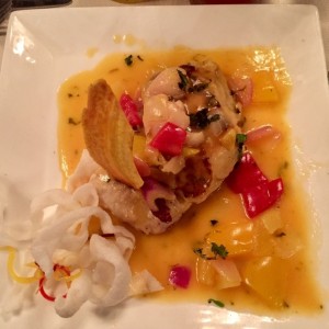 corvina en salsa de maracuya