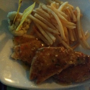 Corvina al ajillo