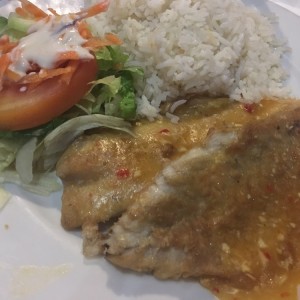 Corvina al ajillo