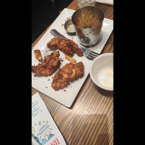Coconut banana chicken fingers