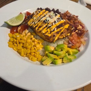 GRILLED SALMON MEXI BOWL