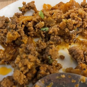Berenjenas afghanis con carne
