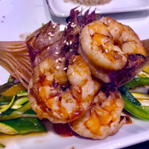 Platos fuertes - Teppanyaki langostinos
