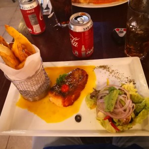 salmon en salsa de maracuya
