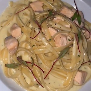 Pates au Saumon, Sauce Blanche