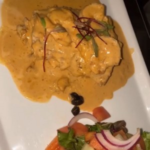 Filet de Corvina aux Crevettes
