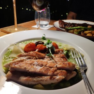 Rissotto de aguacate con pollo