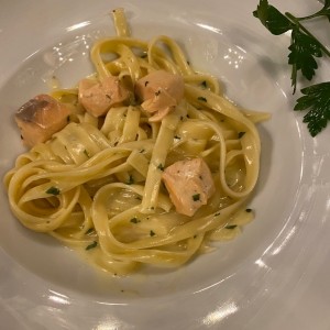Pates au Saumon, Sauce Blanche