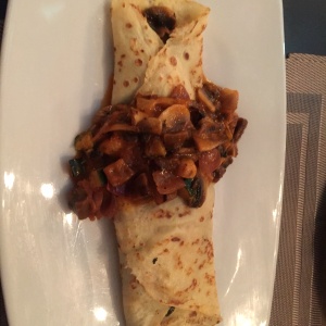 Crepes vegetales con romero