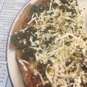 pizza de espinaca