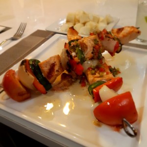 brochetas del salmon