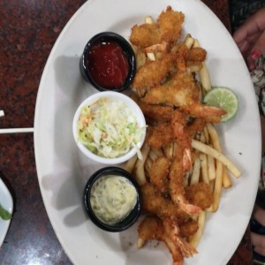 camarones con papas